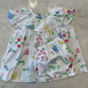 The Beaufort Bonnet Company Floral Two Piece Set. 0/6 mo. EUC